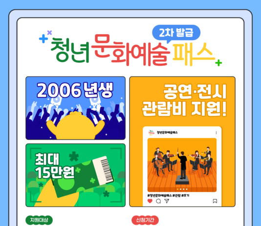 7월 7일, ‘청년 문화예술패스’가 2006년생 여러분을 기다립니다